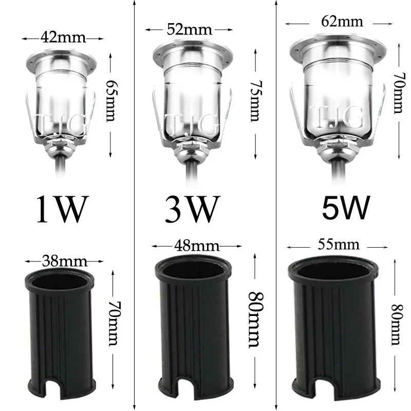 LED Underground Light 3W 5W 1W Waterproof LED Underground Light Outdoor Ground Garden Path Floor Buried Yard Spot Landscape IP67 DC12V AC220V 110V