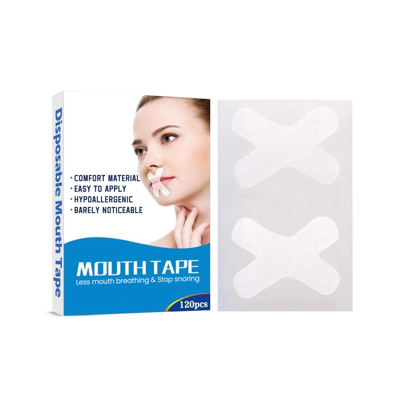 120pcs/box Mouth Tape Sleep Strips For Anti-snoring Mouth