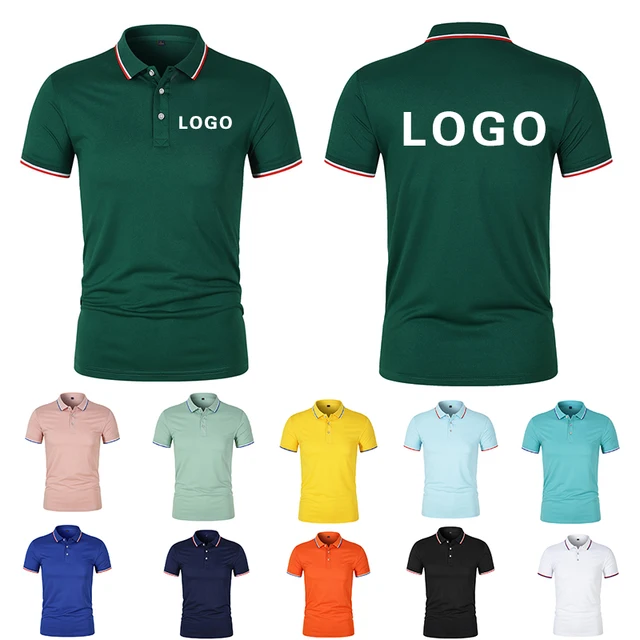 Polo d'été à manches courtes pour hommes et femmes, logo imprimé personnalisé, nom brodé, sport de société, course à pied, grande taille 5xl 6xl 1