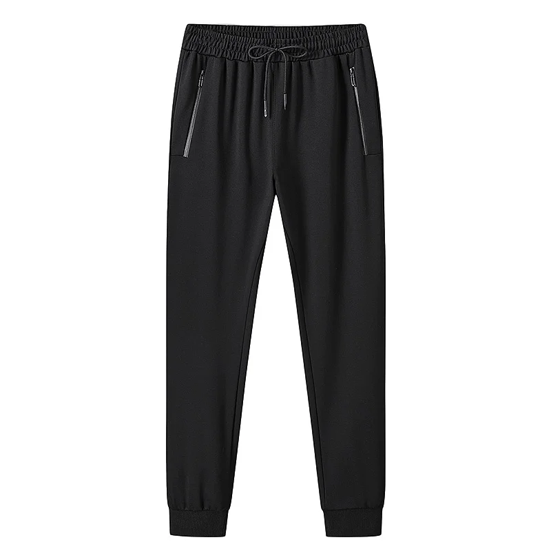 

2024 Spring New Men's Loose Sports Pants Comfortable Ball Free Long Cashmere Cotton Casual Flat Belt Plus Size L-7XL