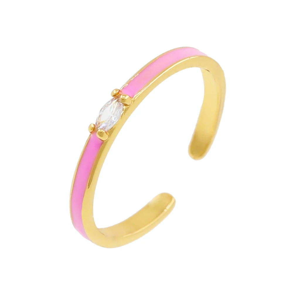 

Simple and Fashionable Color Inlaid Crystal Ring Is Light and Easy to Carry 2022 New