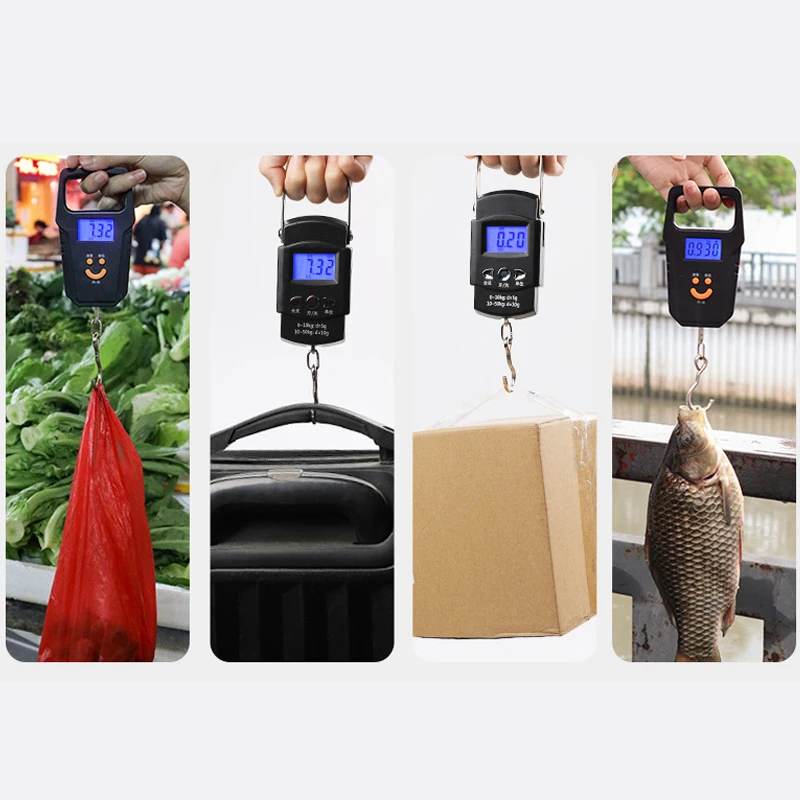 Electronic 50Kg 20g Hanging Scale LCD Digital Scale BackLight Fishing  Weights Travel Luggage Mini Scale Kitchen Home Weight Tool - AliExpress