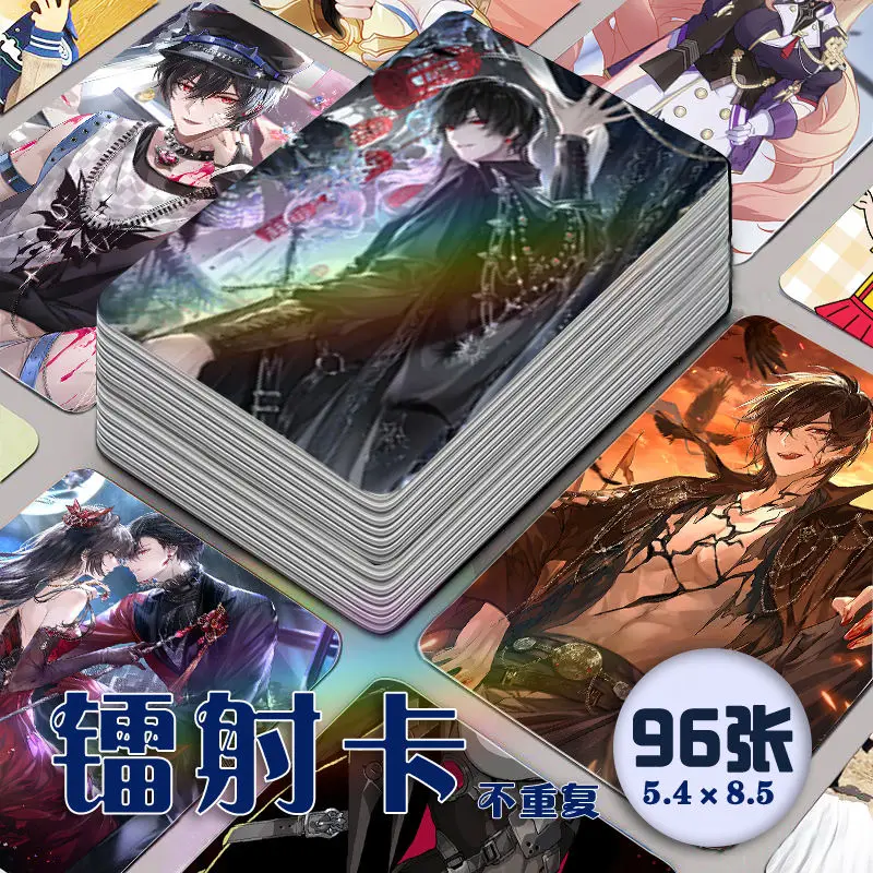 96pcs For all time Lovebrush Chronicles Clarence Rorschach Alkaid Ayn Luo Xia Lu Chen Photo Laser Mini Card Wallet Small Card