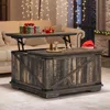 Farmhouse Lift Top Coffee Table,  Square Wood Center Table with Large Hidden Storage Compartment 1
