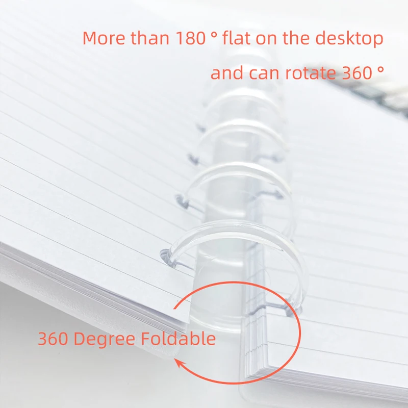Loose Leaf Binding Coil 100pcs Super Clear Binding Disc Loose Leaf Planner Disc Bound Notebook Discs Journal and Planner Mushroom Binder Binders