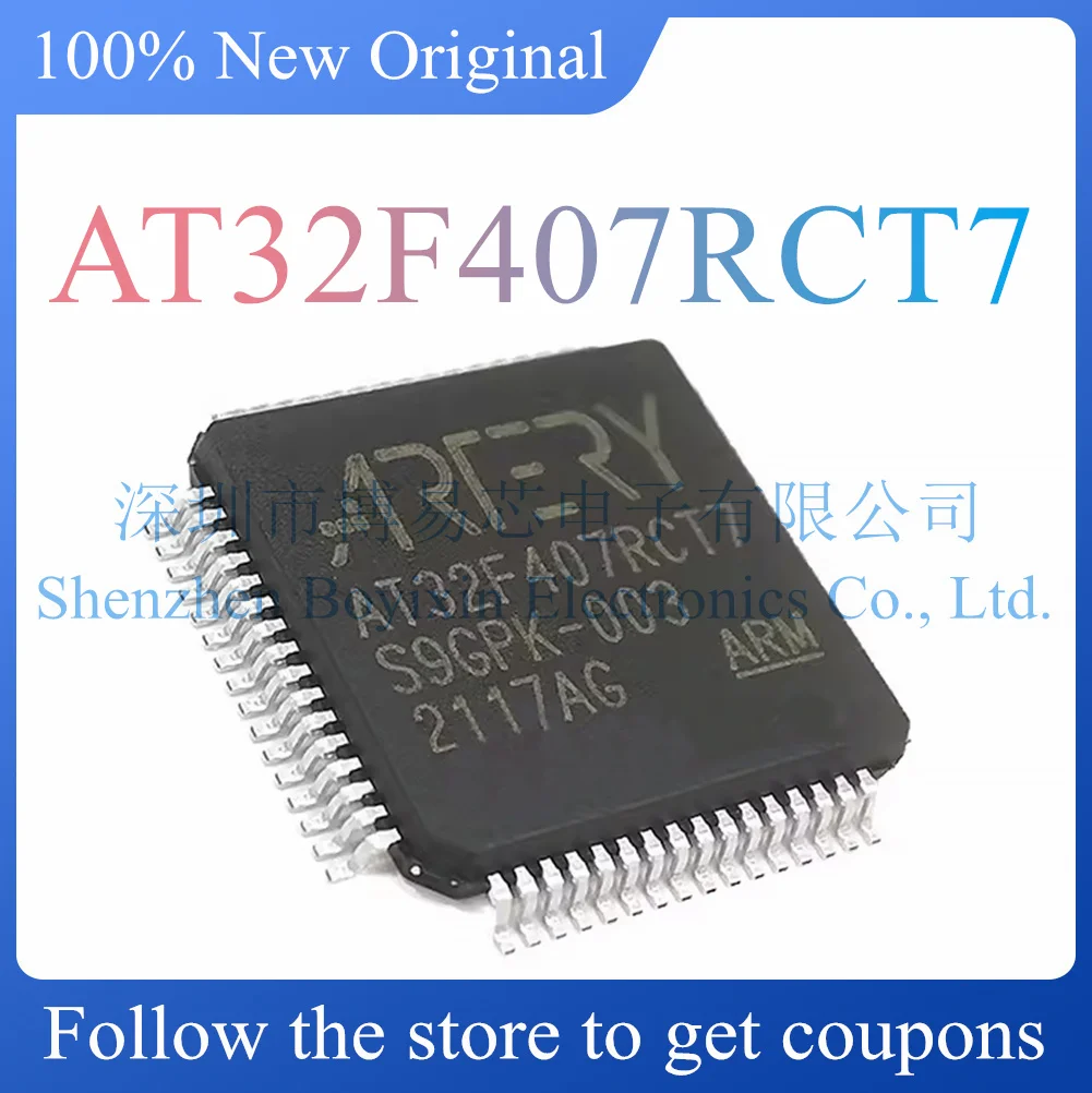 

NEW AT32F407RCT7.Original genuine microcontroller.LQFP-64