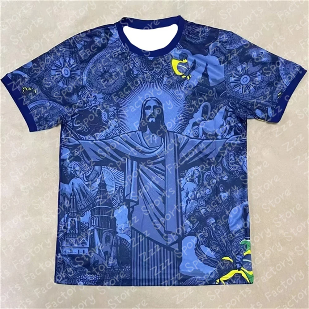 2024 Brazil Special Edition Jesus Black Gray Football Jersey Adults Kids Summer Outdoor Sports Soccer Training Tees Tops Clothes 3