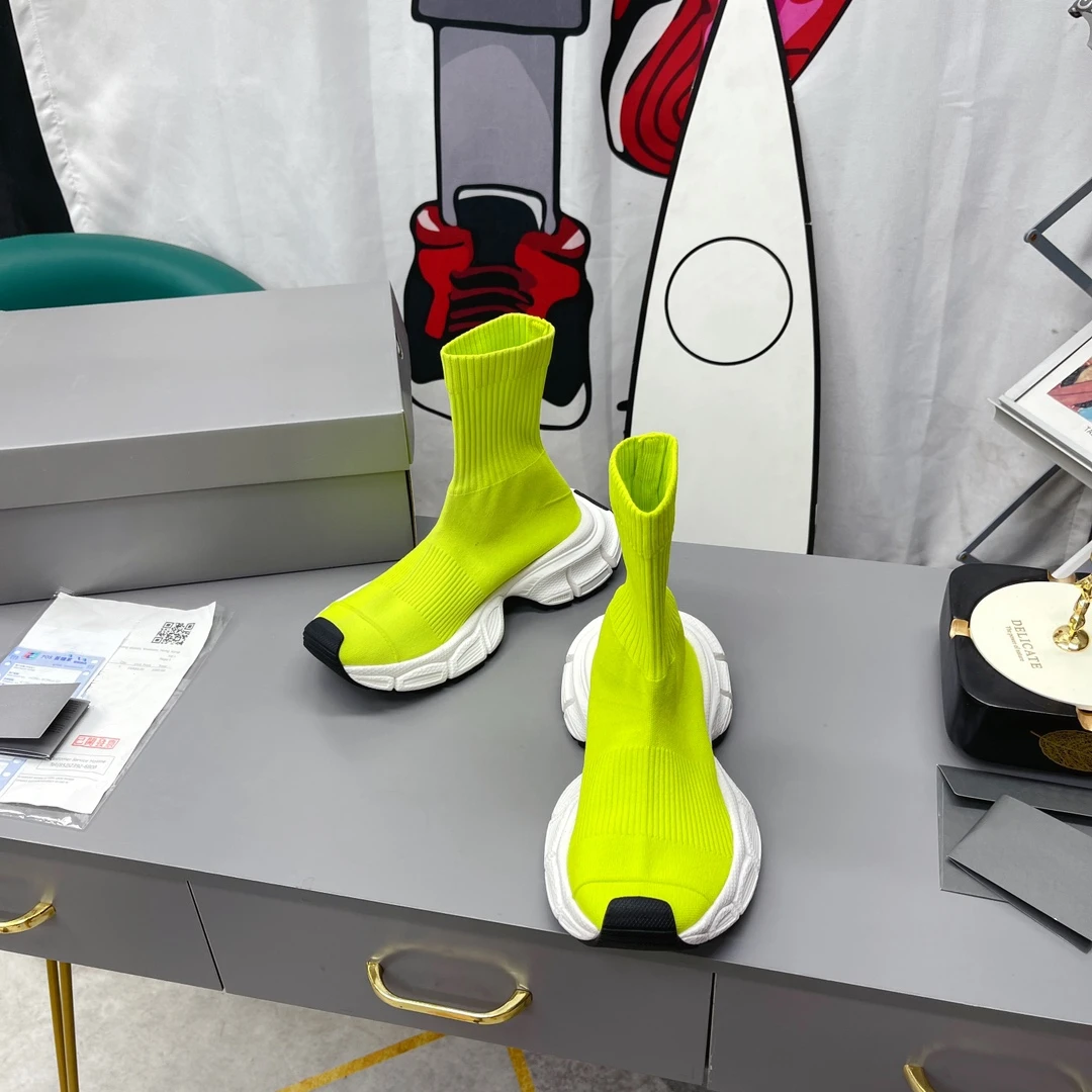 

Spring Autumn Women Casual Shoes Fashion Knitting Couple Sneakers Flat Platform Sports Leisure Flats Shoes Slip On Woman Booties