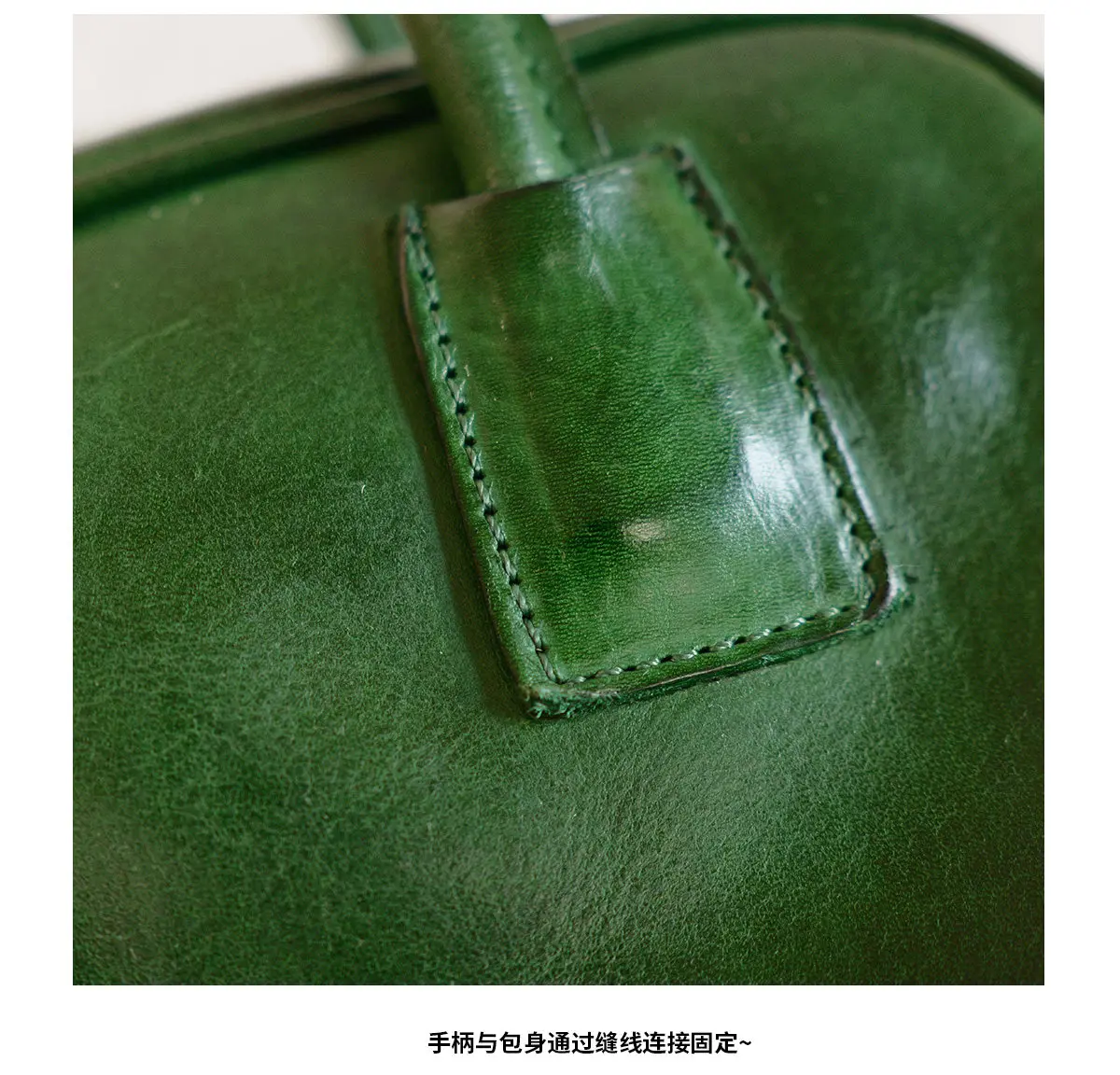 Vintage hochwertige, pflanzlich gegerbte Damen-Handtasche aus Rindsleder, kleine Handtasche für den Alltag, Party, luxuriöse Umhängetasche aus echtem Leder – Detail 13