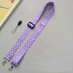 Adjustable Crossbody Phone Lanyard with Double Buckle and Colorful Strap (Rose Gold)