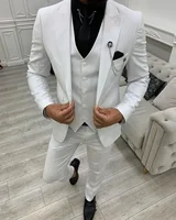 2024 Green Peak Lapel Slim Fit Men Suits 3 Pieces Tuxedos Terno Masculino Blazer Sets Groom Wedding Prom Costume Homme 2