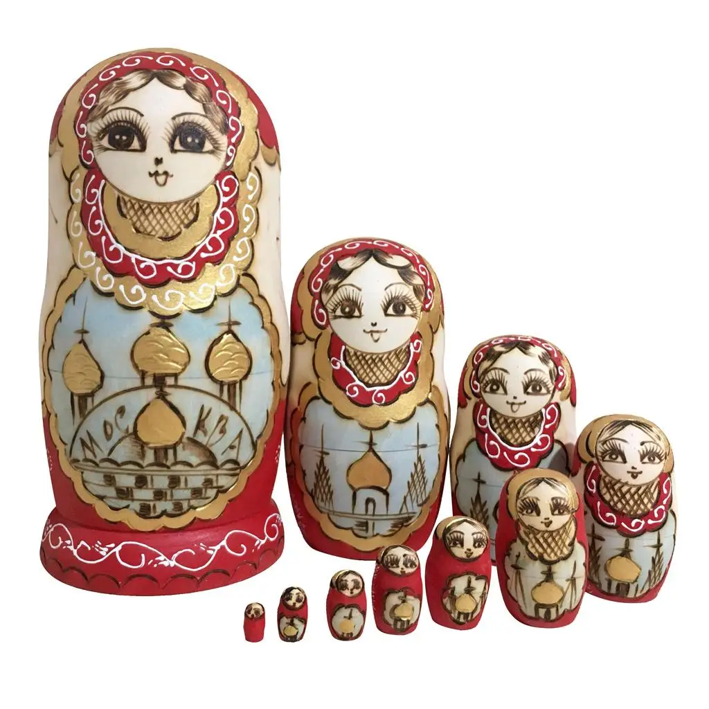 

Hand Painted Wooden Nesting Dolls Matryoshka Babushka Set Russian Dolls Home Decoration Kids Birthday Chrismas Gifts
