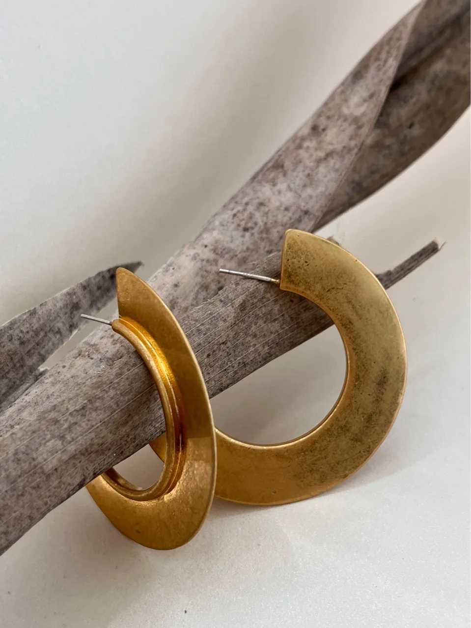 Brass Vintage CC Hoop Earrings Women Jewelry Punk Party T Show Gown Runway Korean Japan INS