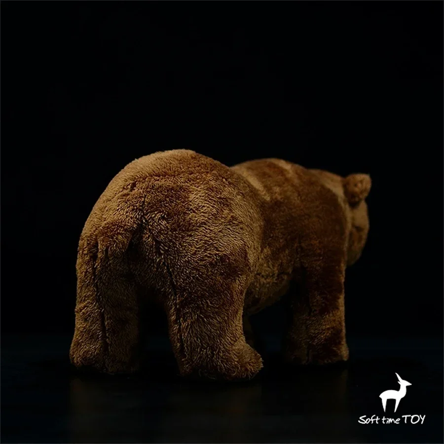 갈색 곰 인형 장난감, 사실적인 회색곰 봉제인형, 실물 같은 코디악곰 인형, 야생 동물 시뮬레이션 인형 선물