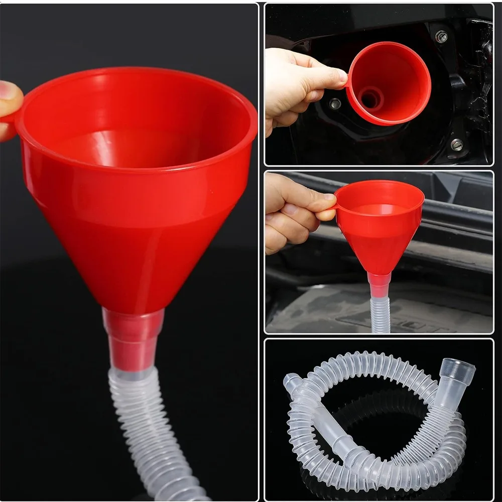 

Car Refueling Funnel Telescopic Extension Long Pipe Detachable Hose Filling Funnels Car Motorcycle Engine Gasoline Oil Funnel