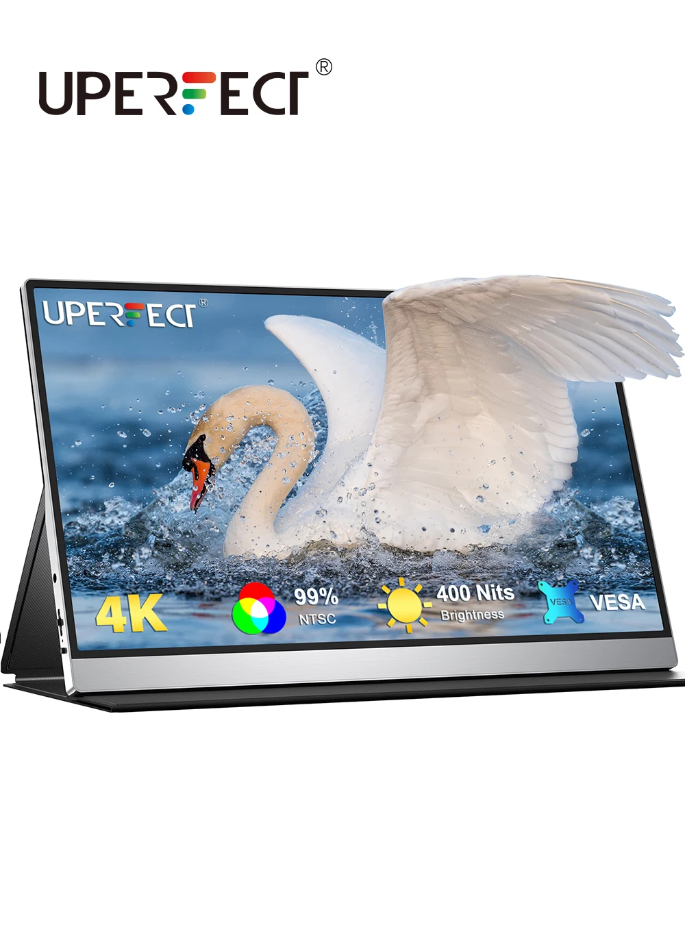 UPERFECT True Portable Monitor 4K 15,6 дюйма 3840x2160 UHD HDR 99% NTSC 400 кд/м² IPS FreeSync Динамик Eye Care Travel Game Display USB-C Type-C HDMI VESA и умный чехол