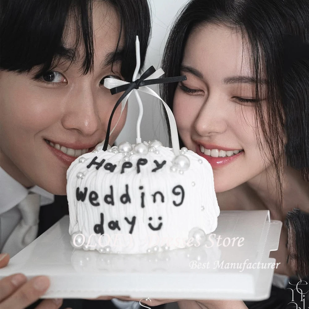 Strapless Black Wedding Party Dresses 한국 사진 촬영 Strapless Tiered Ankle Length 정장 이브닝 가운 맞춤형