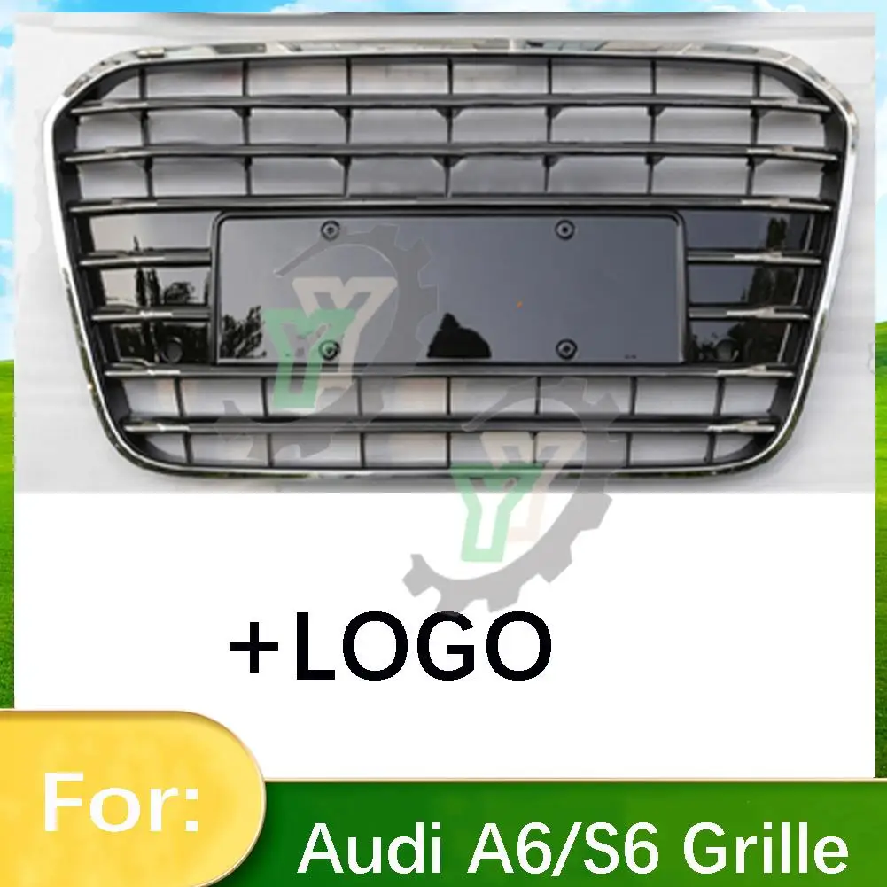 

Передняя решетка бампера для Audi A6/A6L 2012 2013 2014 2015, Стайлинг панели, Верхняя решетка (модификация для S6 стиля)