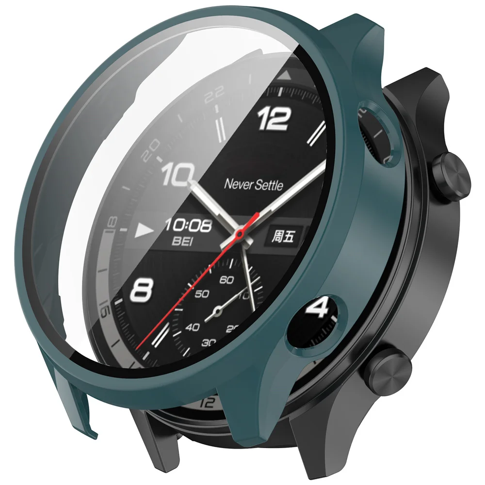 Enhanced 2-in-1 Protective Watch Shell with Tempered Glass Screen Protector