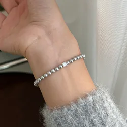 Elegant French Retro Zircon Pearl Bracelet - Handmade Luxury Jewelry Gift (01 Gray)