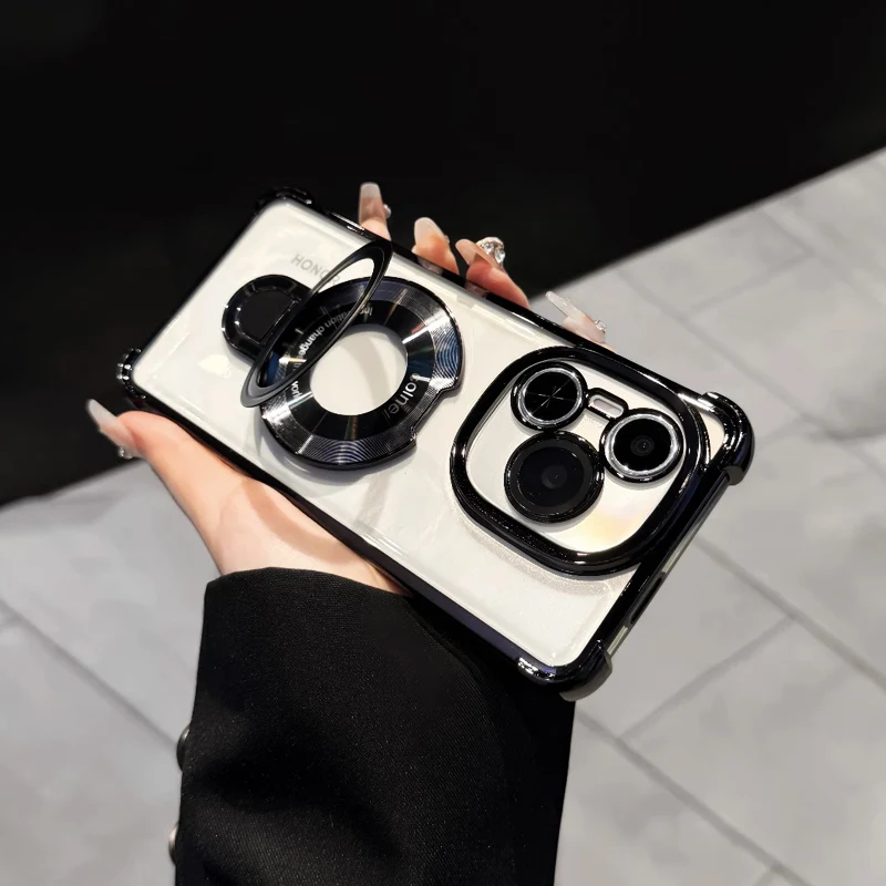 Luxury Plating Magnetic Bracket Shockproof Stand Holder Phone Case