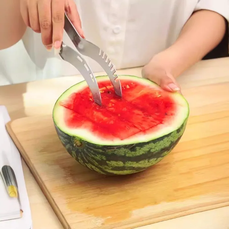Stainless Steel Watermelon Cutter Salad Fruit Slicer Kitchen Accessories Gadgets