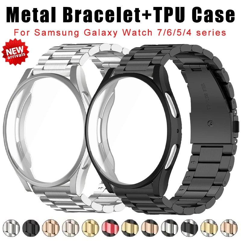 Stainless Steel Metal Band with TPU Case