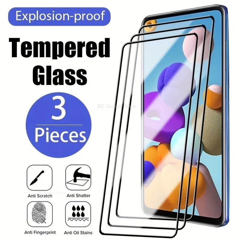 

Закаленное стекло для Samsung A03 A03S A13 5G A23 A33 A53 A73 A04 A04S A04E 0A14 A24 4G A34 A54 A32 A22 A52 A51 A72 A71 A71S, 3 шт.