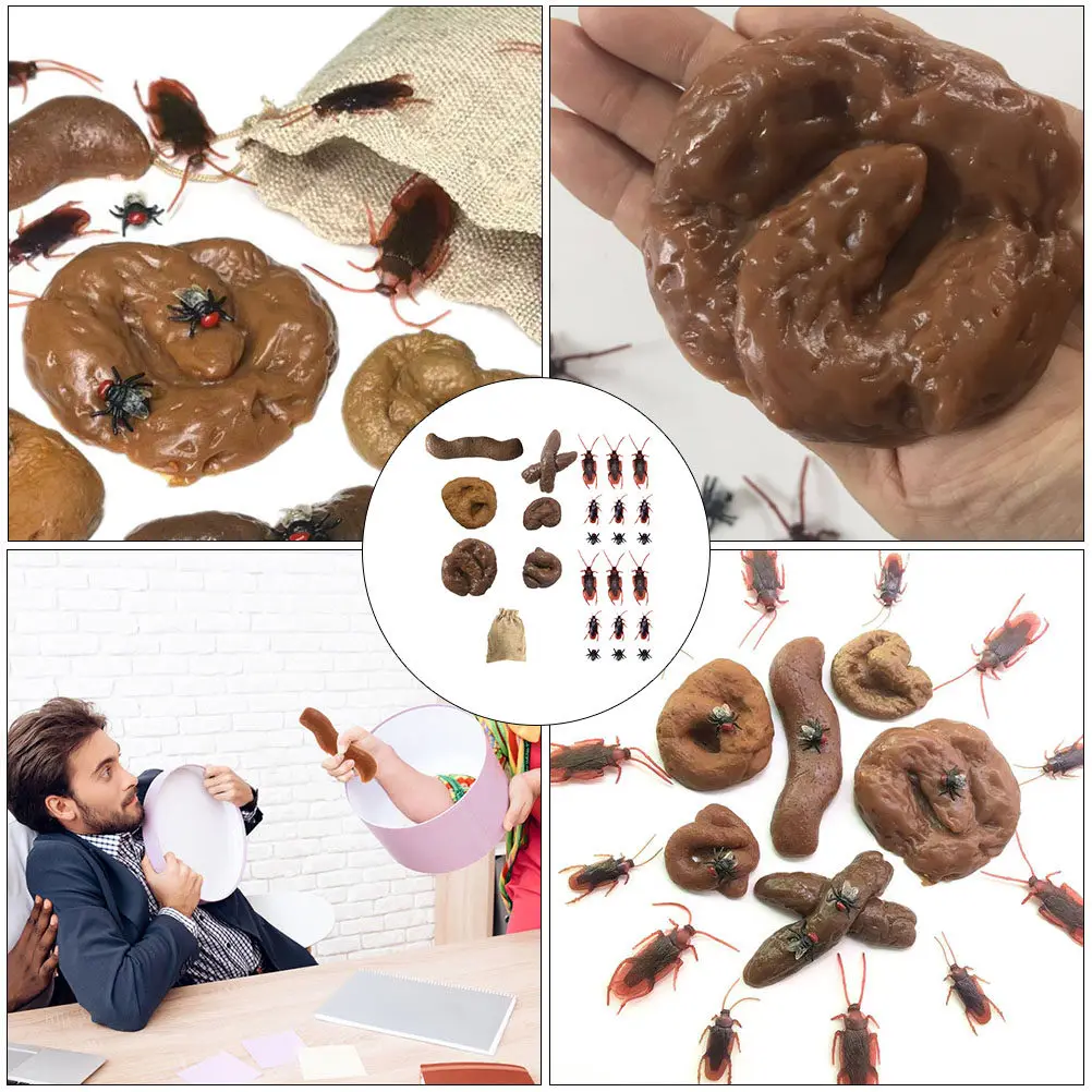 1세트 실감나는 시뮬레이션 똥 장난 소품 만우절 할로윈 장면 장식 가짜 똥 모양의 참신한 장난 도구