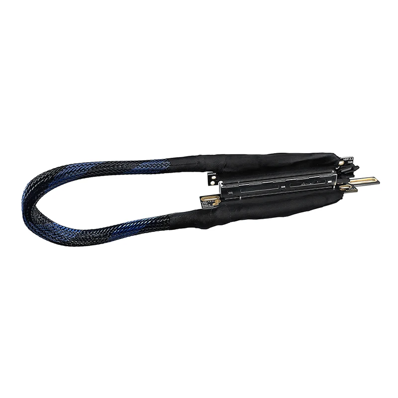 PCIe 5,0 x 16 Grafikkarten-Verlängerungskabel, versilbertes Adapterkabel, 270 180 Grad GEN5, verlustfreies GPU-Verlängerungskabel, 64 GB – Detail 20