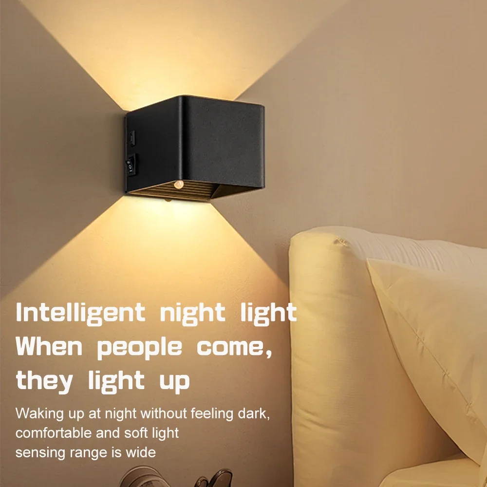 Rechargeable Wall Lamp 3 Modes USB Charging For Livingroom