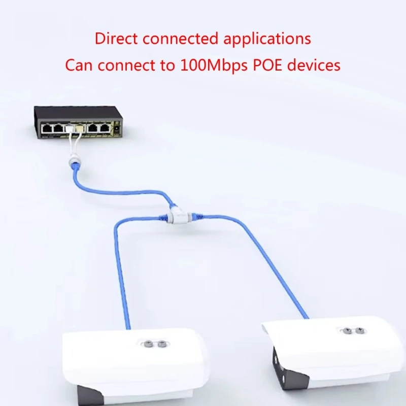 Reliable 2 In 1 POE Splitter for Networks Monitoring System RJ45 Connector for Simple Networks Build Superior Transmission 4