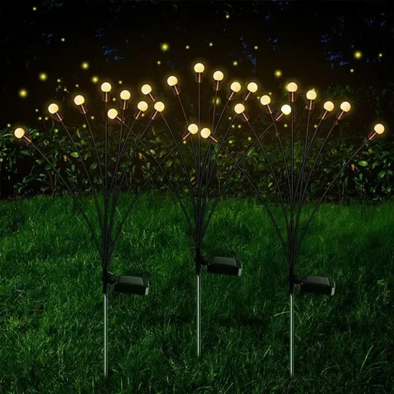 Description Picture 3 of item6/8/10 LED Solar Garden Lights Powered Firefly Lights Outdoor Garden Decoration Landscape Lights Firework Firefly Lawn Lamps