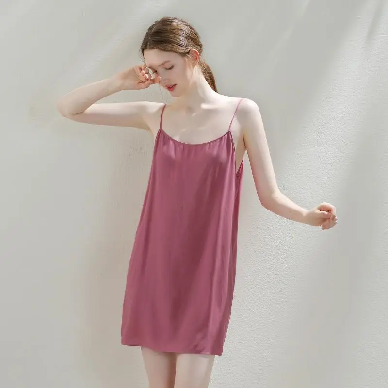 

2024 Women's New Arrival Halter Tanks Nightgown Senior Sense of Pure Desire Wind Home Wear Dresses Female Summer Sexy Dresses