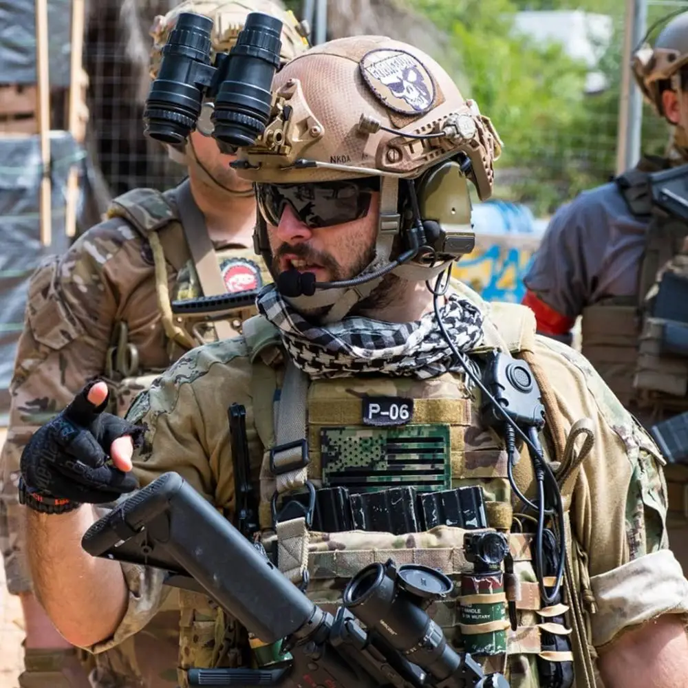 TAC-SKY Tactical Headset U94  PTT Button Walkie-Talkie Headset Plug Adapter Airsoft Radio Military Shooting Earmuffs Use