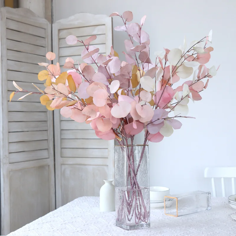 5 Twigs 20 Heads Imitation Artificial Eucalyptus Flower Wedding Home Decor 