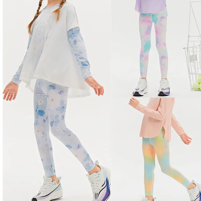 Summer Girls Leggings Printed Thin Elastic Yoga Pants for Kids Children Trousers Spring Teenager School Tights Baby Clothes