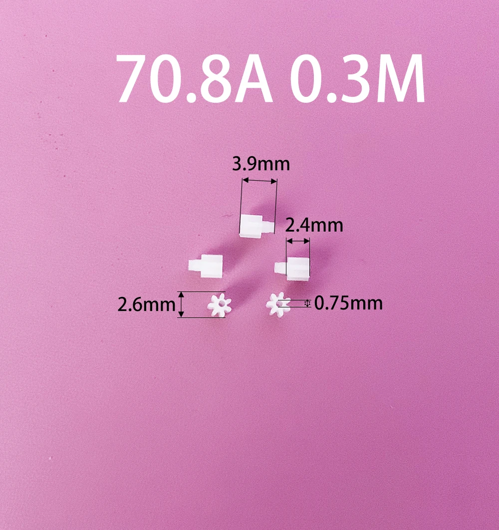 7 Teeth 0.75mm Shaft Hole Gears Small Remote Control Helicopter Spare Parts Motor Small Gear 7T Diameter 2.6mm