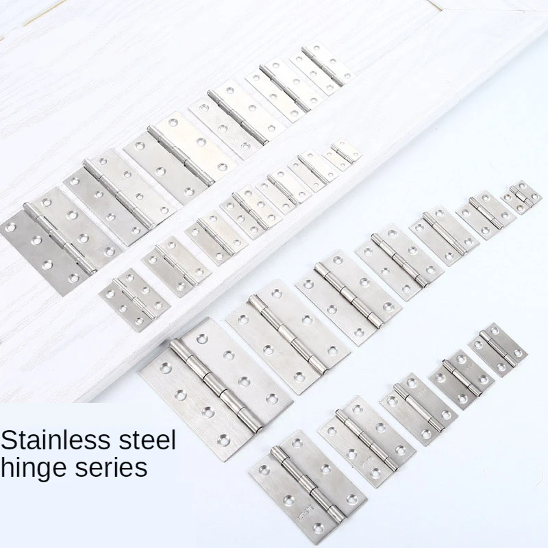 4 Pieces of Door Connector Furniture Hinge Household Stainless Steel Hinge Window Cabinet Jewelry Box Hardware Accessories