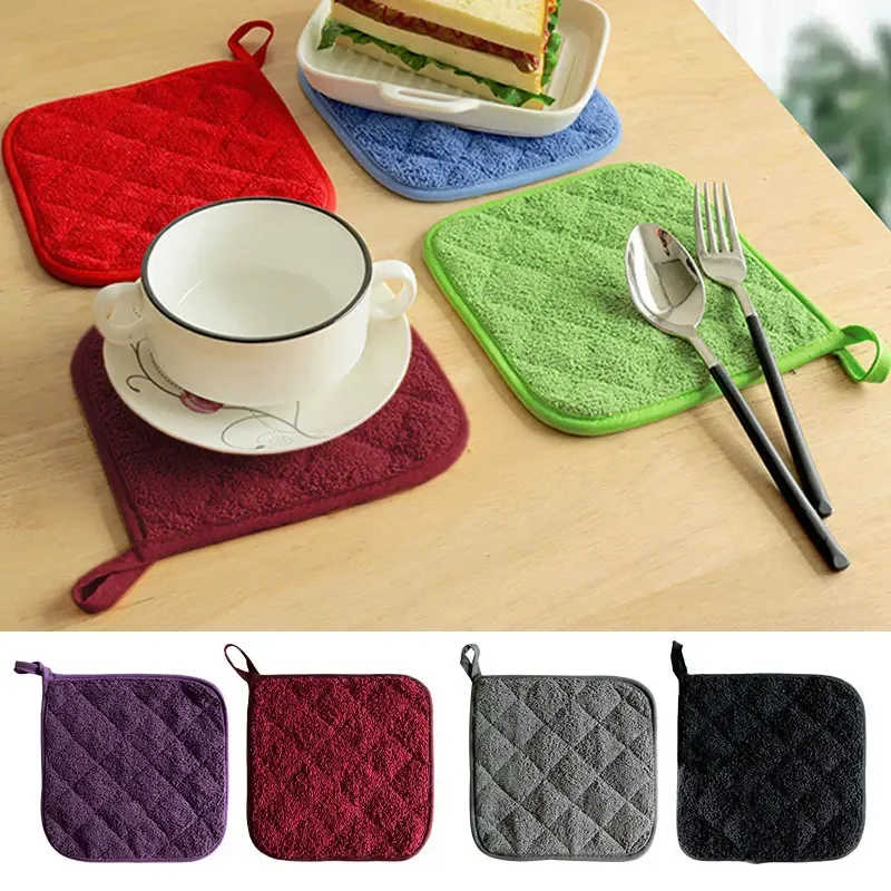 Cotton Pot Holders Heat Resistant Towel Pot Holders Cotton Non-slip Mat Potholder Kitchen Baking Hot Pads Table Placemat Accessories