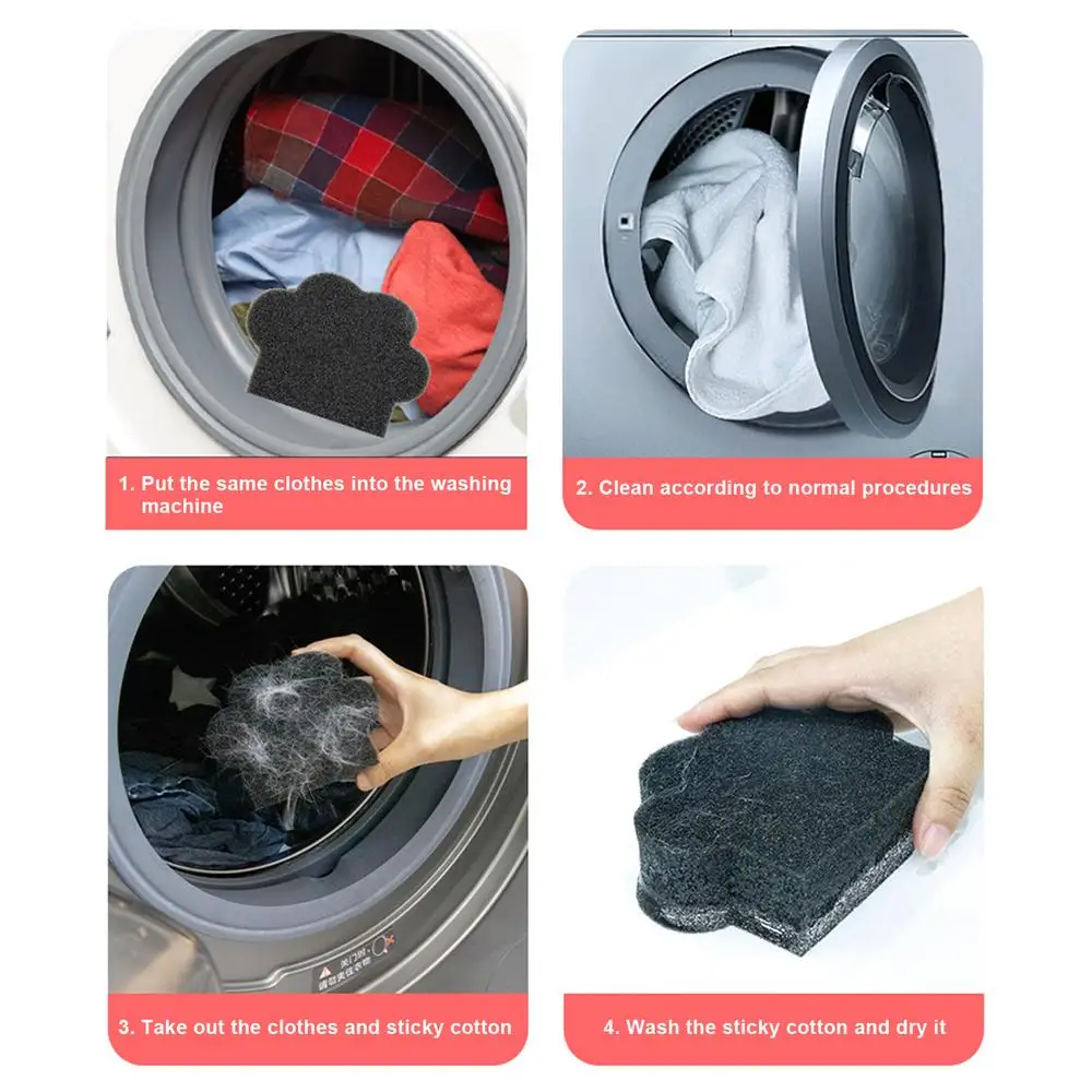 S0cf24342ef014c7cad4db9536530c622b 2 In 1 Pet Hair Remover Claw Shape Laundry Ball Washing Machine Lint Catcher Reusable Clothes Sofa Cat Dog Hair Cleaning Sponge
