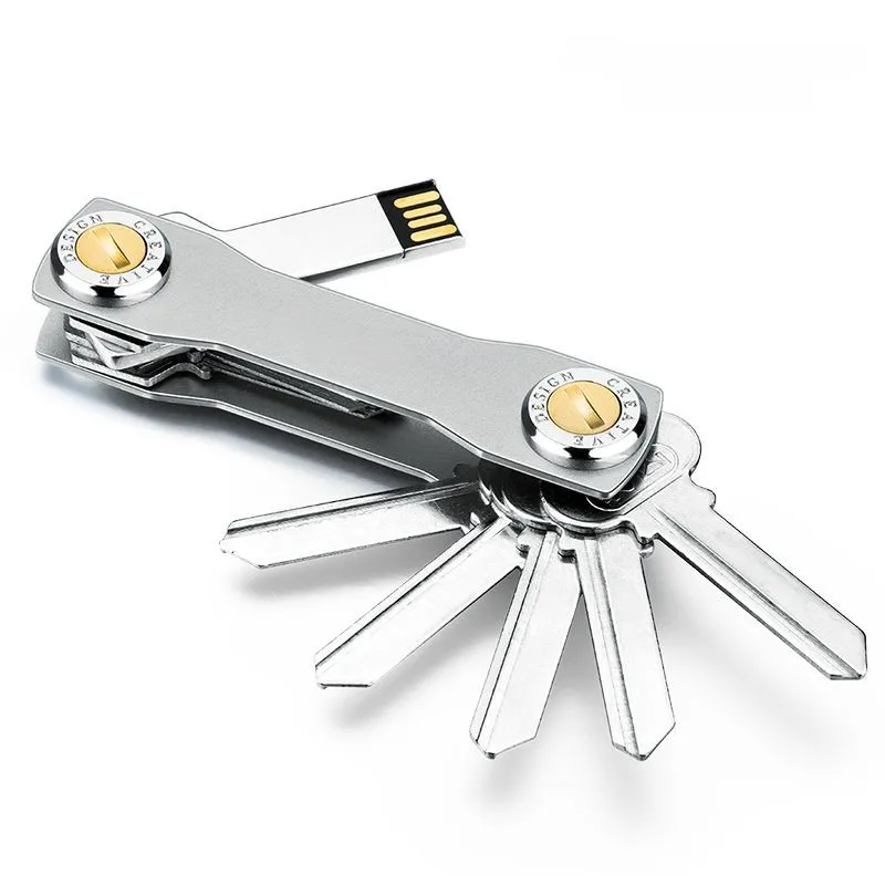 Modern - Brand Aluminum Key Wallet DIY Keychain EDC Pocket Keyholder Key Organizer