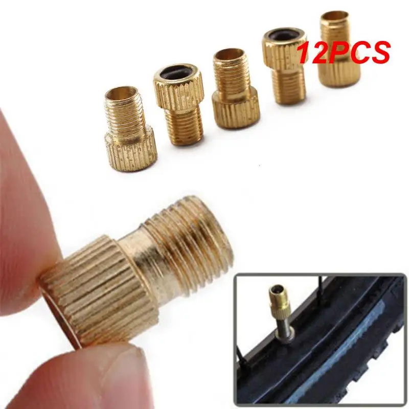 

12PCS American Mouth Innovative Convenient Durable Time-saving Easy To Use Bike Valve Adapter For French And American Mouth 10x