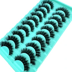Natural Look Faux Mink Eyelashes - Handmade 3D Curly Eyelash Set (10 Pairs) (10pairs AH - 50)