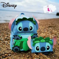 MINISO Disney Loungefly Lilo and Stitch Stitch Stitch Wallet Backpack School Bag Men's and Women's Casual Bag School Backpack 2