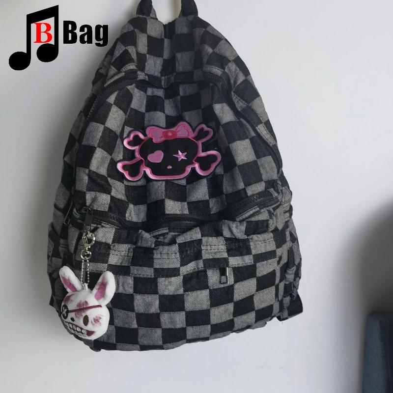 Harajuku Women Girl Men Boy Halloween skull Shoulder Bags Backpack