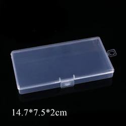 Rectangular Translucent Dustproof Storage Box - Durable Jewelry Organizer Container (14.7x7.5x2cm)