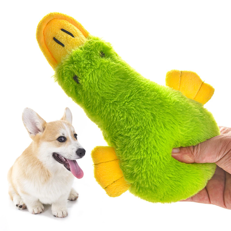 Dog Cute Plush Duck Sound Toy Animal Squeaker Dog Toy Cleaning Teeth