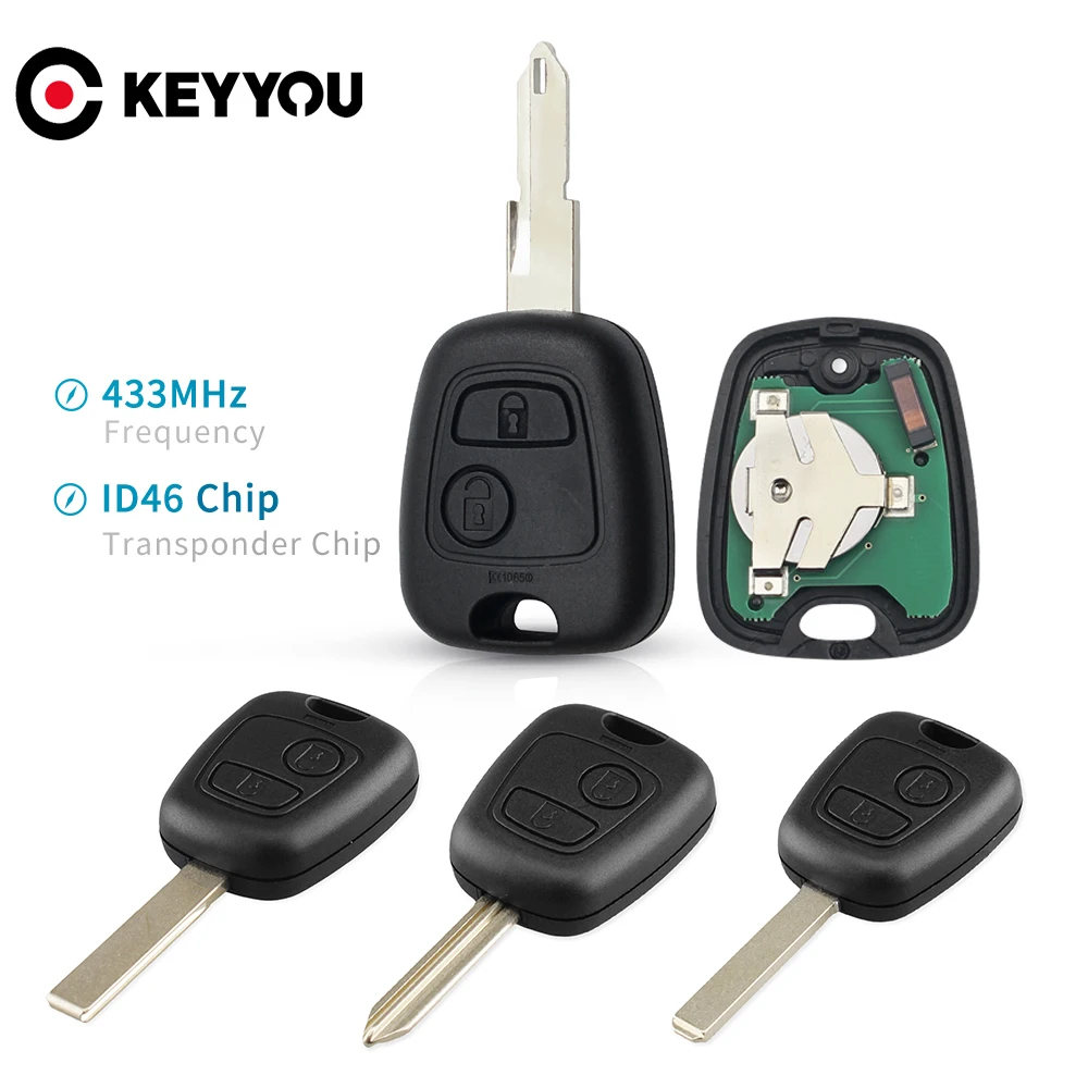 HIBEYO Chiave pieghevole per chiave auto, adatta per Peugeot Custodia per chiave Citroen C1 C2 C3 C4 Nemo per Peugeot 1007 206 207 5008 custodia portachiavi TPU pelle texture 2 tasti argento