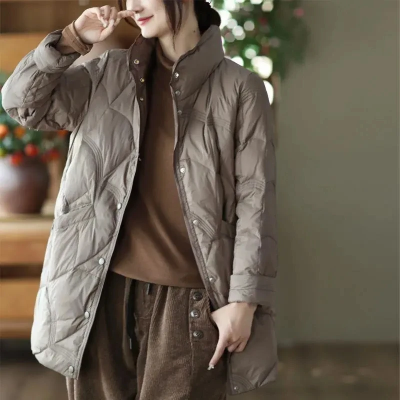 

2023 зимняя теплая одежда с хлопковой подкладкой, женские модные свободные пуховики с капюшоном, женские повседневные винтажные черные пальто, утепленные парки